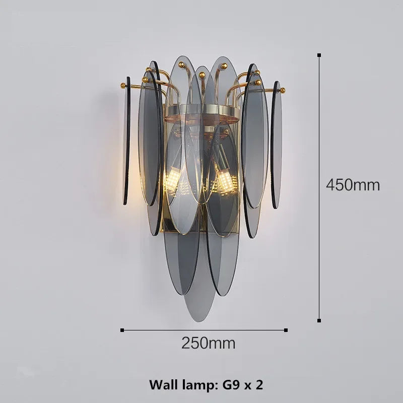 Gold Metal Chain LED Pendant Lights for Modern Luxury Living Room