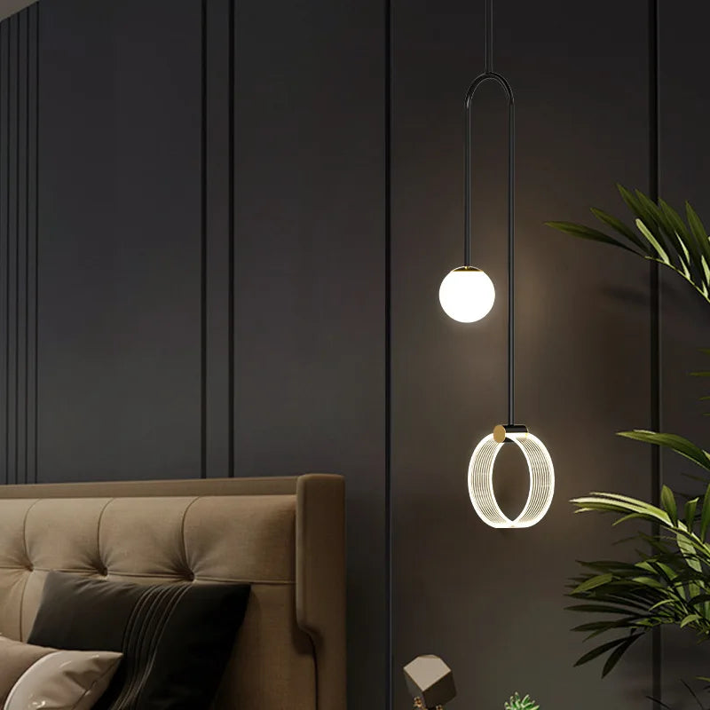 Gold Luxury LED Pendant Light for Living Room, Bedroom, and Restaurant