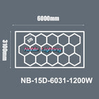 Hexagon LED Ceiling Light for Barbershop and Garage Hair Salon