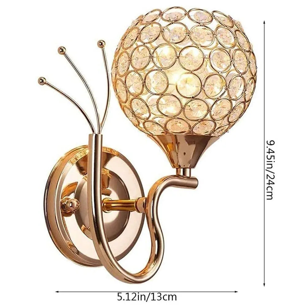 Modern Crystal Wall Lamp for Home Living Room Bedroom Decor