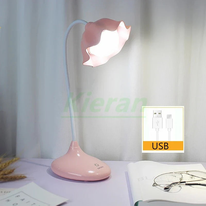 Lotus Floor Lamp: Modern LED Desk Lamp for Bedroom Study Living Room