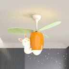 Rabbit Carrot Ceiling Fan: Fun Kids' Room Lighting for Home