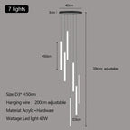 Acrylic Stair Pendant Lights for Modern Villa Decor - Duplex Loft LED Chandelier