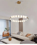 Modern Minimalist Circular Chandelier for Restaurant Living Room Bedroom