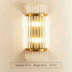 Gold Crystal Wall Lights: Elegant LED Sconce for Bedroom, Living Room & Bathroom