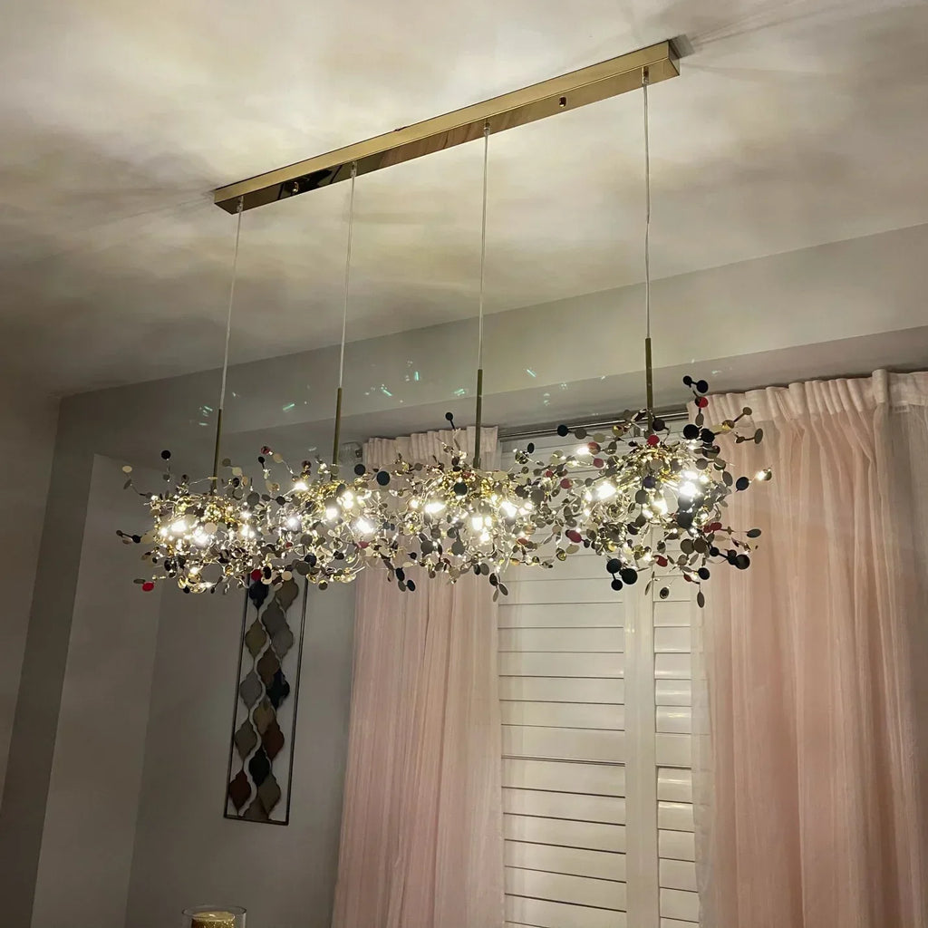 Stainless Steel Led Pendant Light for Dining Living Hotel Room_Hanging G9 Fixture