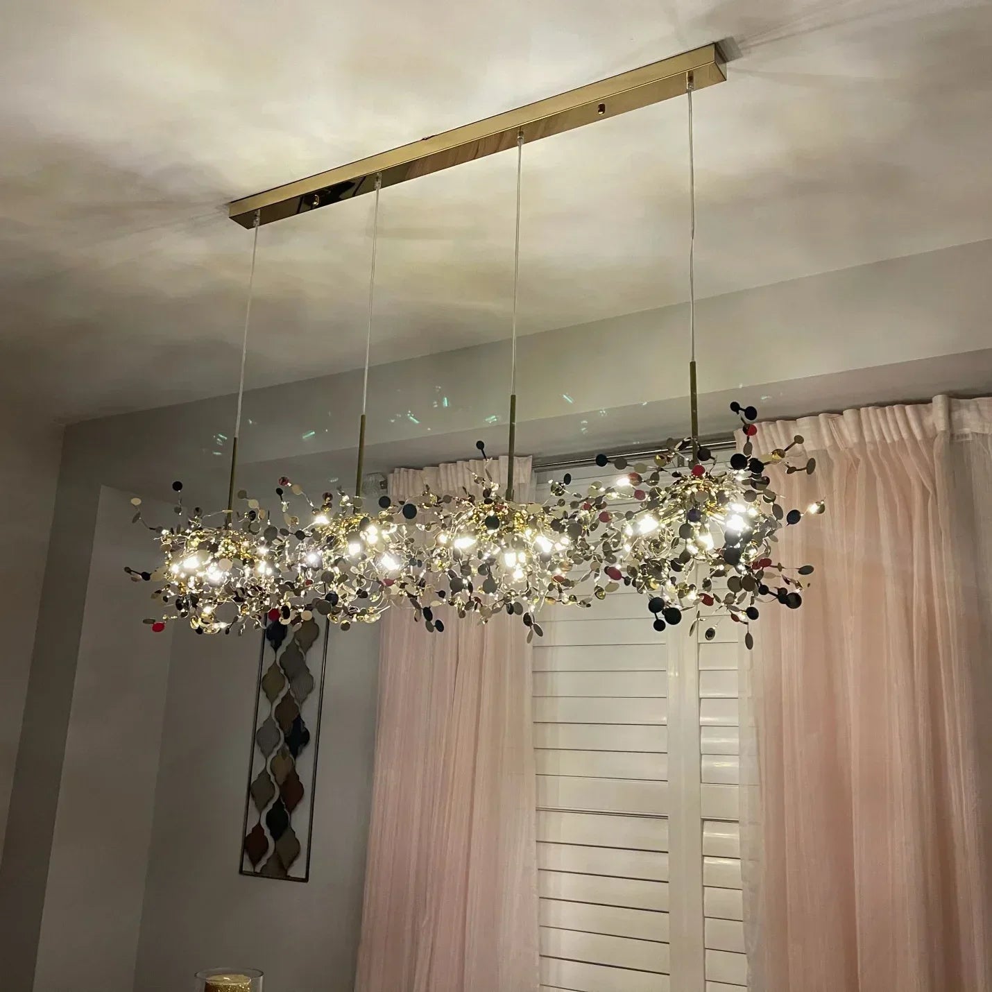 Stainless Steel Led Pendant Light for Dining Living Hotel Room_Hanging G9 Fixture