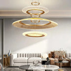 LED Ring Chandelier: Luxury Living Room Lighting Fixture