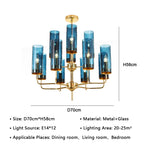 American Lustre Glass Chandelier LED Pendant Light Fixture