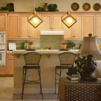 Wood Pendant Lights for Dining Room Kitchen LED Lighting