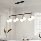 Magic Bean Pendant Chandelier White Glass Ball LED Lighting