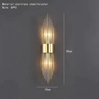 Crystal LED Wall Lamp Stainless Steel Sconces for Bedroom Dining Room