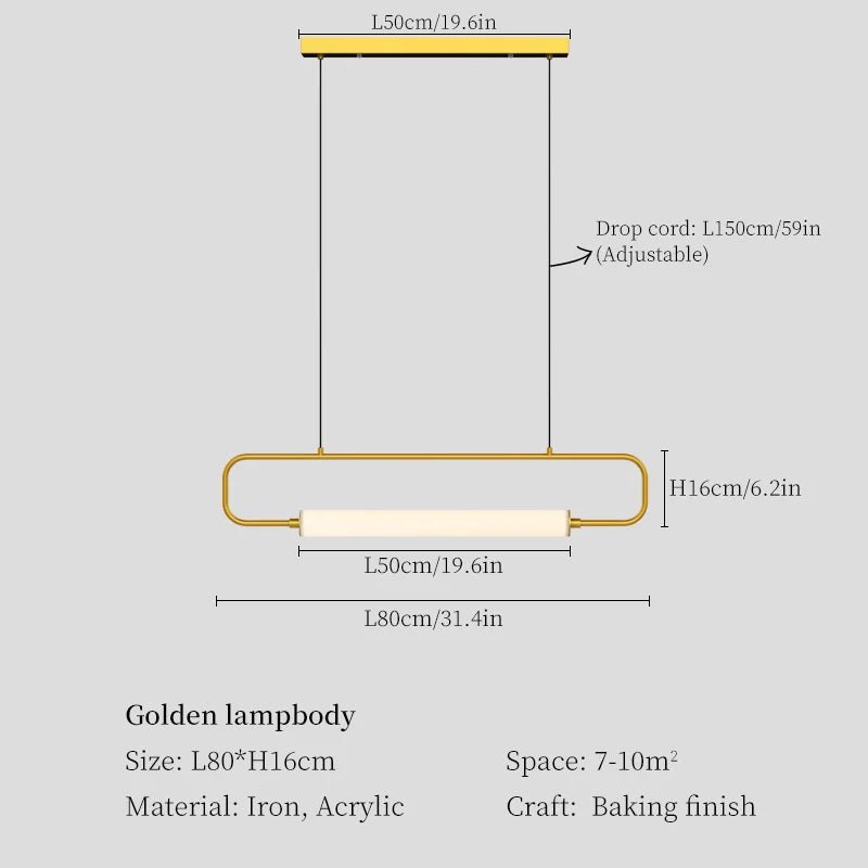 LED Pendant Chandelier for Dining Room, Living Room, and Restaurant