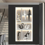 Luminous Wall Mural - Remote Control High-End Art Painting for Modern Living Room & Corridor