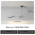 Aluminum LED Chandelier: Modern Dining Island Light for Stylish Indoor Decoration