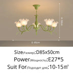 Lily Of The Valley Glass Chandelier Light: Modern Cream Wind Lamp for Living Room & Bedroom