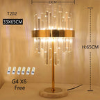 Crystal Gold Floor Lamp for Bedroom & Living Room - Modern Luxury LED Light