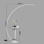 Arc Shape LED Floor Lamp with Remote Control for Modern Living Room Decor