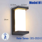 Outdoor Motion Sensor LED Wall Light Waterproof IP65 for Porch Garden Street Lighting