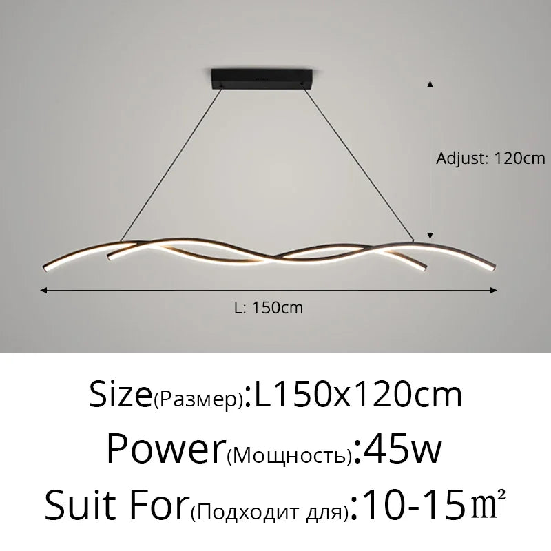 LED Pendant Lights for Home Decor Living, Study, Dining Room - Minimalist Indoor Lighting