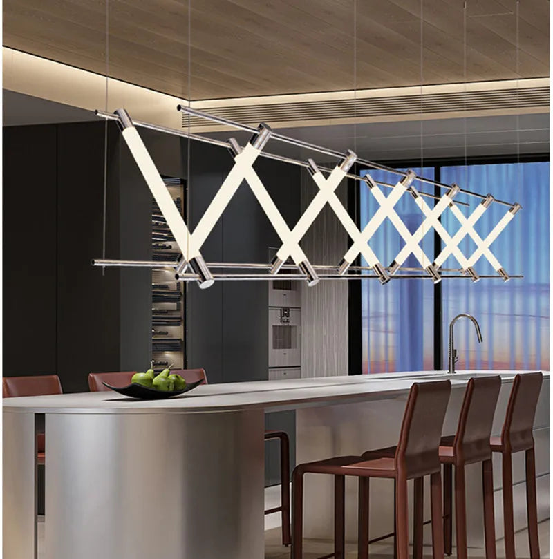 LED Chandelier: Modern Nordic Industrial Pendant Light for Dining Room and Bar