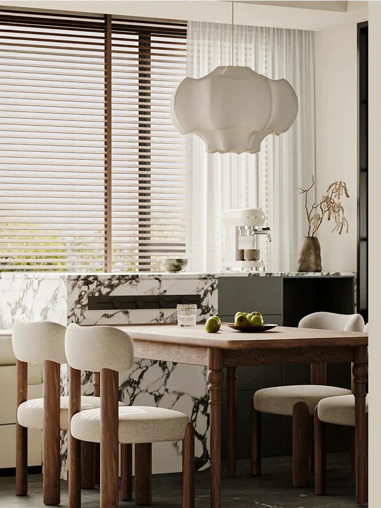 Italian Silk Pendant Lights: Designer Luxury for Interior Decor in Living Room, Bedroom, Dining.