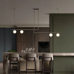 Minimalist Linear Pendant Light for Modern Living Room, LED Restaurant Chandelier