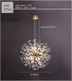Dandelion Chandelier LED Sparkle Ball Crystal Lighting for Restaurant & Living Room