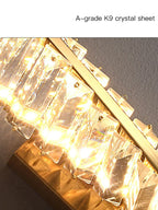 Crystal LED Wall Sconce - Golden Bedroom Bathroom Living Room Mirror Decorluxury Wall Lamp