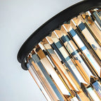 Black Gold Crystal Wall Sconce LED Light for Bedroom Living Room Home Décor