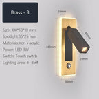Dimmable LED Wall Sconce Rotation Reading Light for Bedroom Living Room