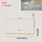 Double Glass Lampshade Chandelier with LED Suspension – Stylish Ceiling Fixture for Dining Room