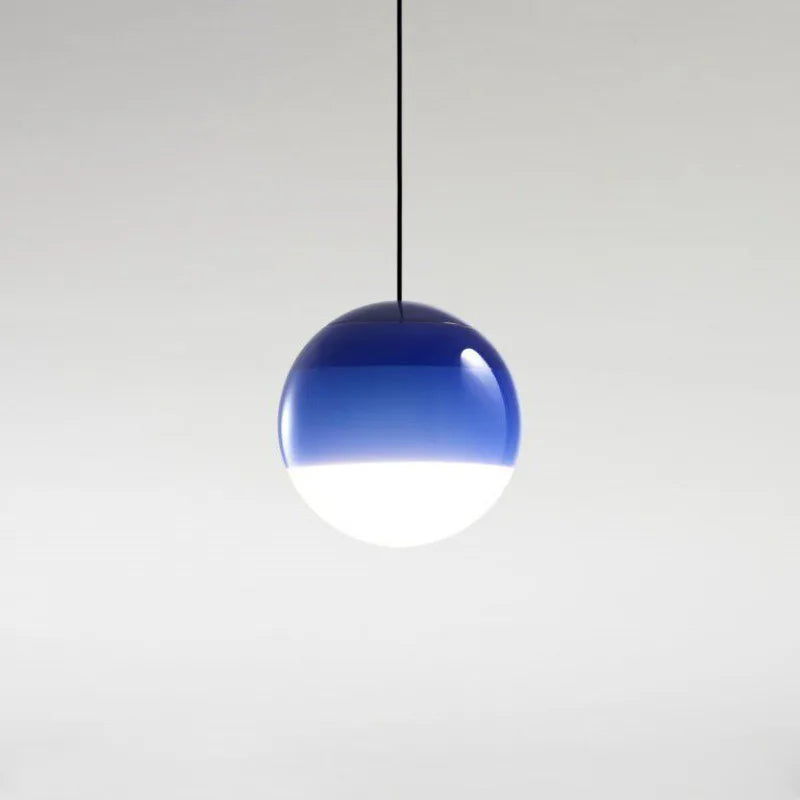 Modern Gradient Glass Ball LED Pendant Light - Creative Balloon Suspension