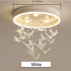 Minimalist LED Crystal Chandeliers for Bedroom Dining Study Living Children, Warm & Romantic