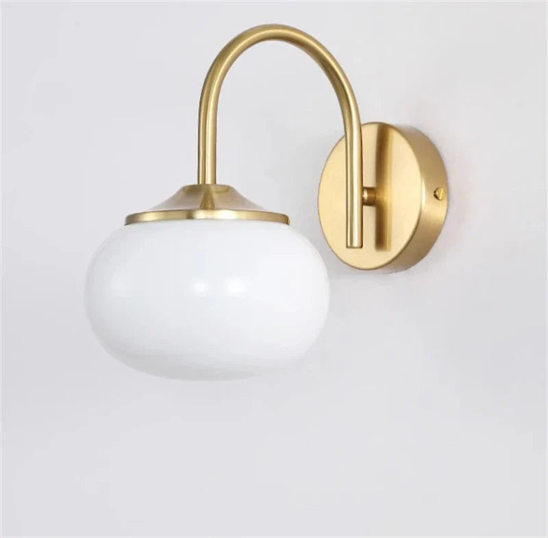 Glass Ball Wall Lamp: Modern Pink & White Stylish Lighting Fixture for Living Room