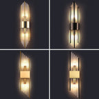Crystal Wall Lamp: Elegant LED Indoor Lighting for Living Room, Bedroom, Hotel, and TV Background