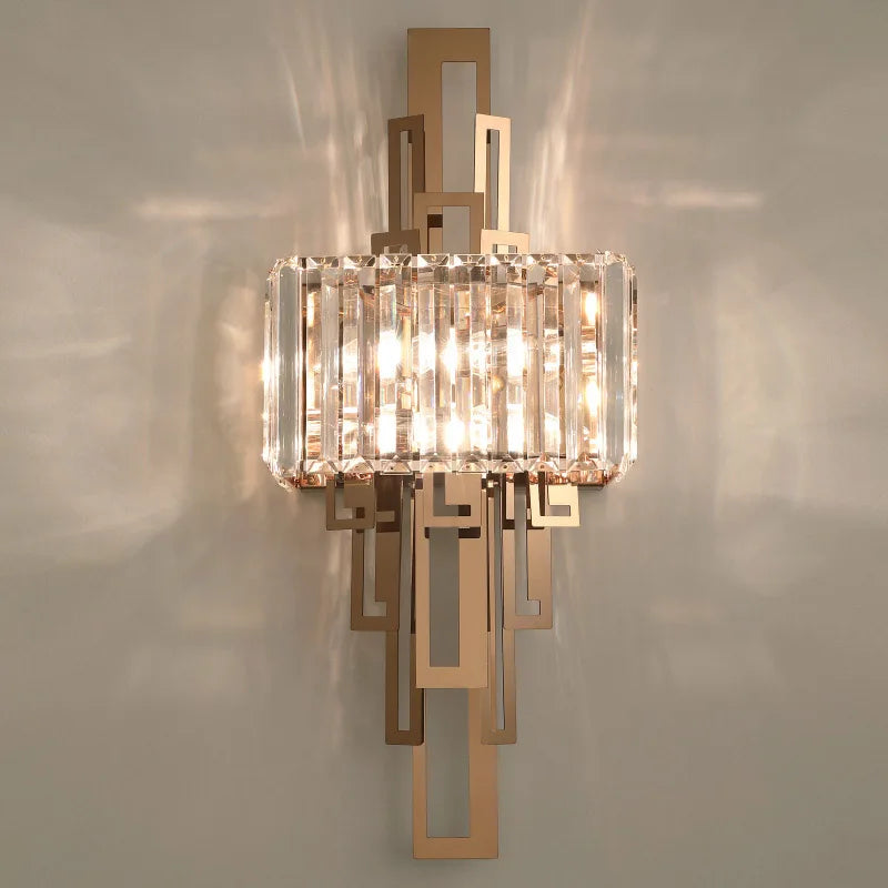 Crystal Wall Lamp: Modern Nordic Indoor Lighting for Living Room, Bedroom, and Staircase