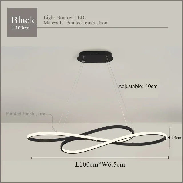 LED Chandelier Dining Kitchen Living Room Electroplated Upholstery Light