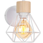 Nordic Wood Wall Lamp Sconce Retro Bedside Indoor Lighting Vintage Fixture