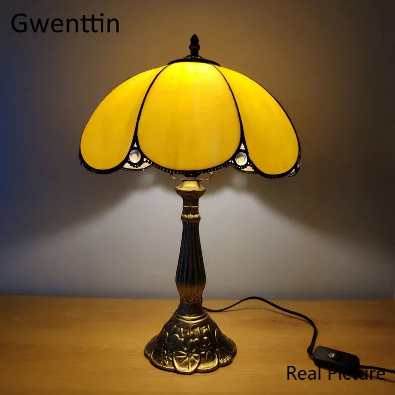 Tiffany Style Stained Glass Led Table Lamp