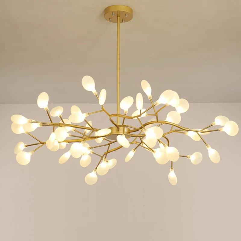 Branch Shape Firefly Ceiling Chandelier G4 Led Lighting Indoor Hanging Lamp