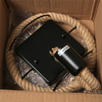 Retro Hemp Rope Wall Sconce - American Country Loft Lighting for Living Room