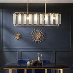 Luxury Water Ripple Glass Chandelier - LED Lighting Fixture for Home Decor