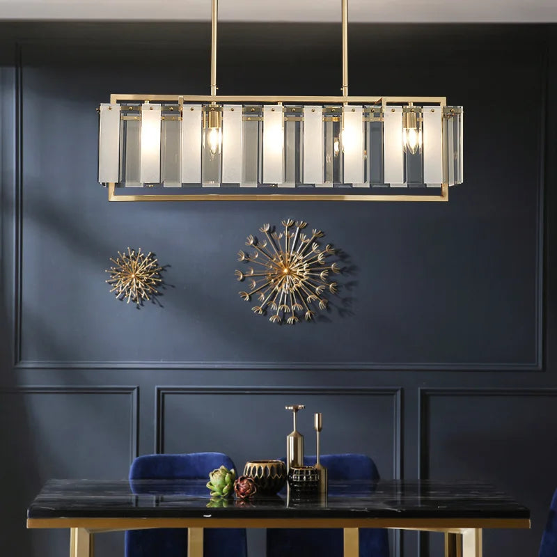 Luxury Water Ripple Glass Chandelier - LED Lighting Fixture for Home Decor