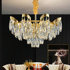 LED Sunflower Crystal Ceiling Chandelier for Home Decor and Lighting Fixture