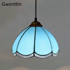 Tiffany Pendant Lights: Stained Glass Hanging Lamp for Mediterranean Loft Home Decor