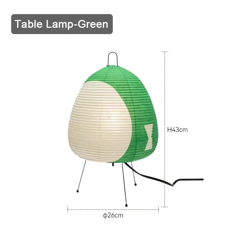 Modern Tripod Rice Paper Table Lamp LED Night Light for Bedroom Home Decor