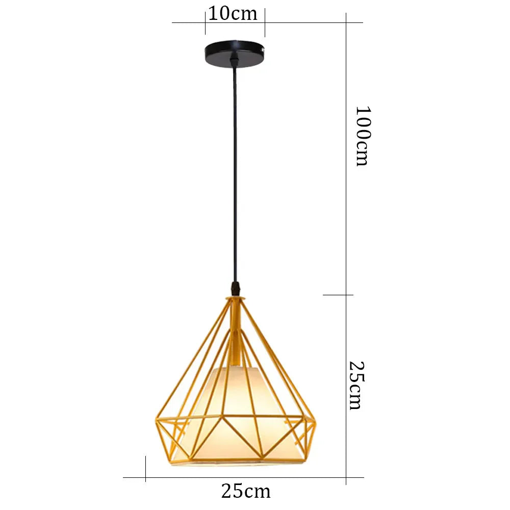 Vintage Loft Pendant Light Fixture for Kitchen Living Bedroom Home E27 LED