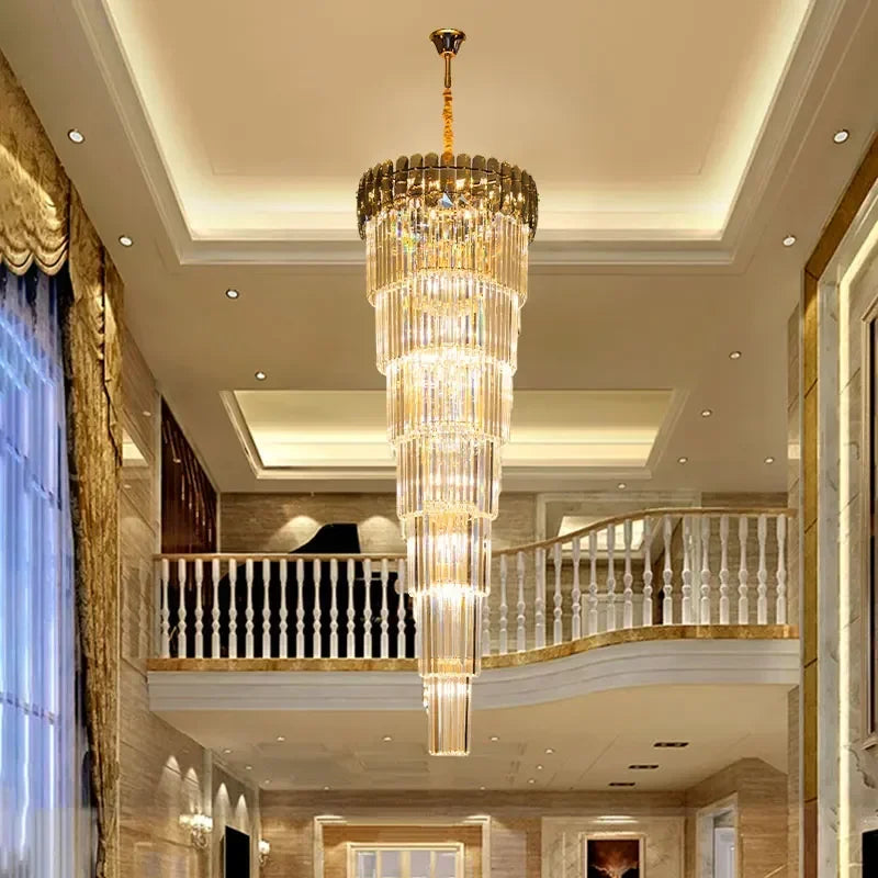 Crystal LED Pendant Chandelier for Modern Home Decor.