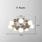 Petals Ceiling Chandelier Light Fixture for Nordic Living Room & Bedroom